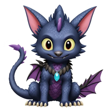 Spyro-Sergal-Toothless-Stitch-Lykoi-Pokémon-Fakémon-creature-hybrid sticker