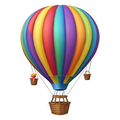 hot air balloon Rainbow colors spiral pattern sticker