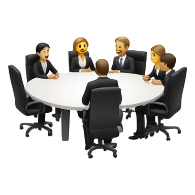 business people sitting at a round table  sticker