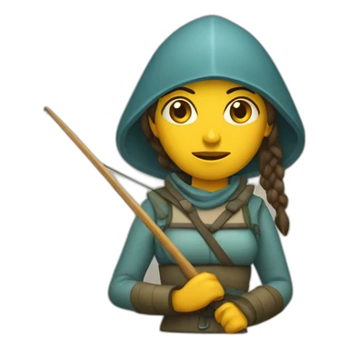 fisherwoman warrior sticker