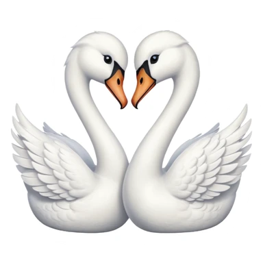 Kissing swan sticker