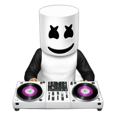 DJ marshmello playing music sticker