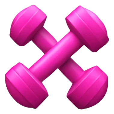 Pink dumbbells crossed  sticker