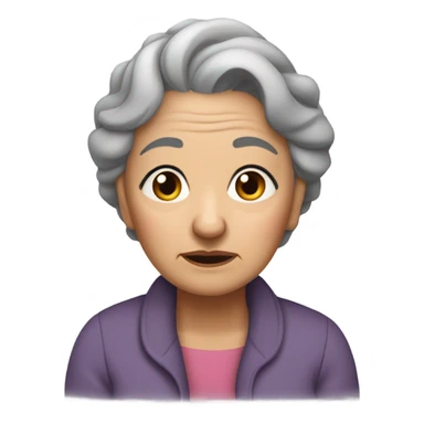 sad grandma sticker