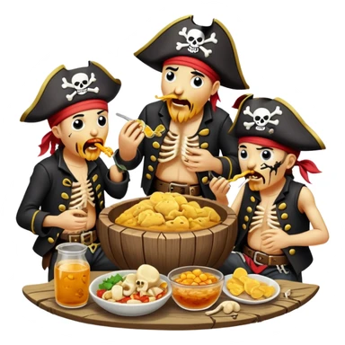 Pirates eating surstroming sticker