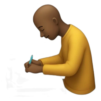 Person writing a letter  sticker