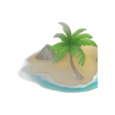 beach with volcan sticker