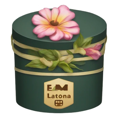 latona flowers hat box with latona.am logo sticker