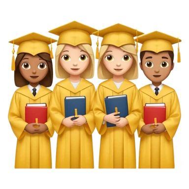 sobre manila amarillo - foto de graduandos sticker