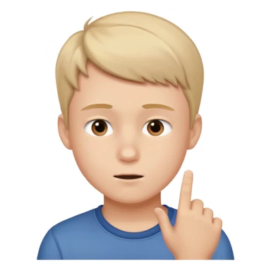 A boy showing right cheek to her mother asking for a gentle playful slap only boy no picture of mother included in emoji
Give side view of right cheek sticker