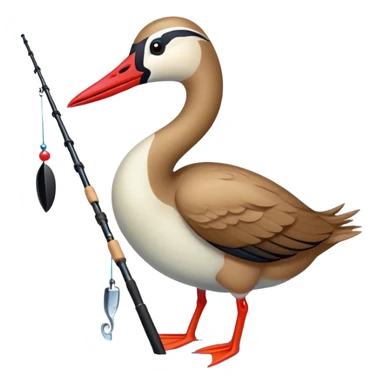 Hawaiian Nene Bird Fishing sticker