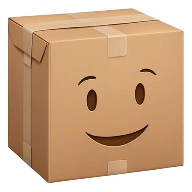 an unboxed brown package  sticker