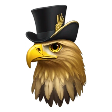 golden imperial eagle with napoleon hat sticker