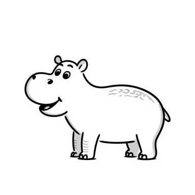 Hippopotamus sticker