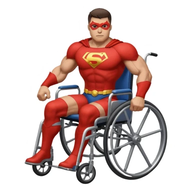 superhero  on wheelchair  sticker