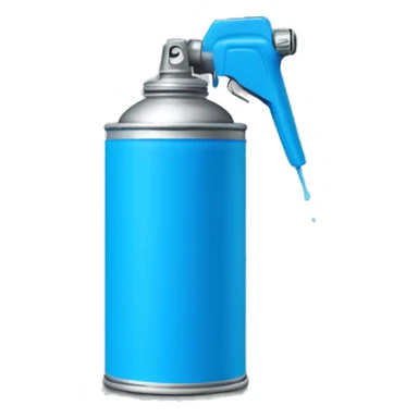spray can color  blue with a regular small spray nozzle sticker