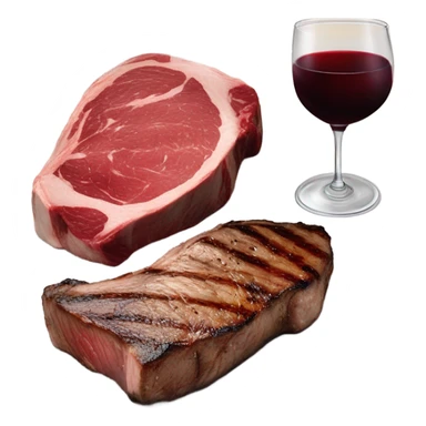 T-bone Steak Dinner with a glass of Cabernet  sticker