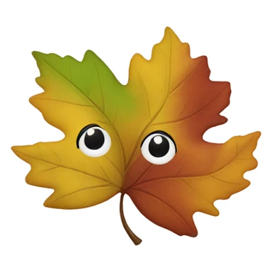 Cute fall leaves sticker