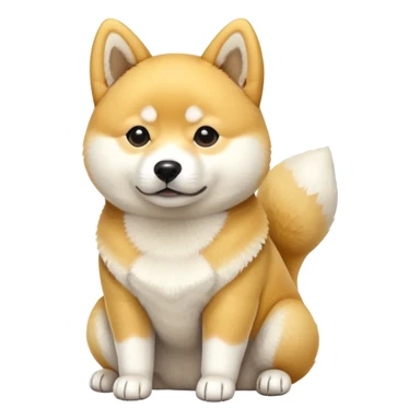 Yellow and white Shiba Inu sticker