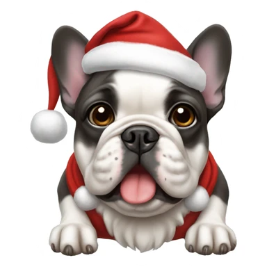 French bulldog Santa  sticker
