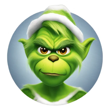 Grinch in storm jersey sticker