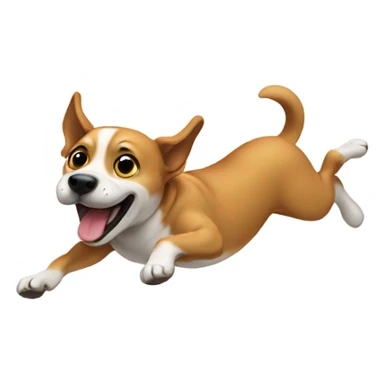 Dog doing backflip sticker