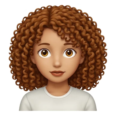tan skinned,brown curly haired girl  sticker
