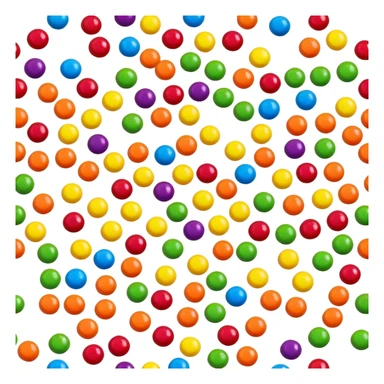colorful Skittles candy pieces scattered, rainbow colored fruit candies sticker
