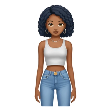 Y2K black girl 2000s sticker