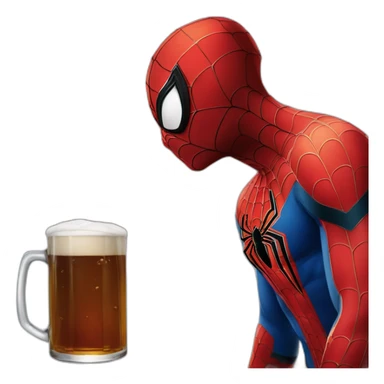 Spider-Man qui boi une bière qui s’appelle Thibaut  sticker