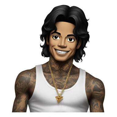 Micheal Jackson with tattoos sticker