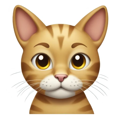 A cat smirking mischievously with one eyebrow raised sticker