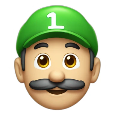 1 Luigi whith a green cap sticker