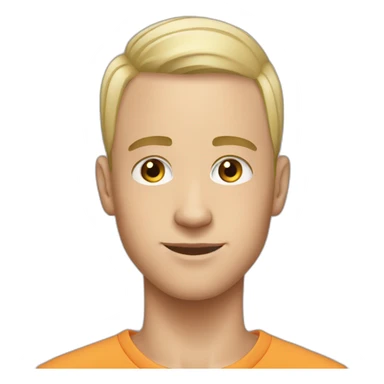 21 year old white guy with cropped hair sticker