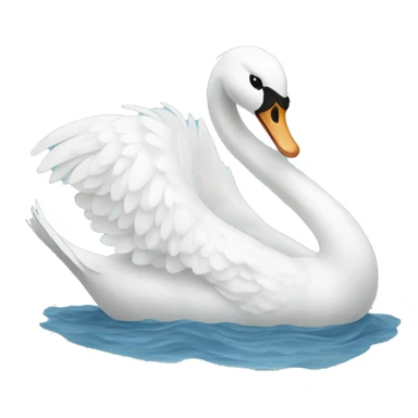 Swan with white bow  sticker