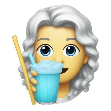 pastel blue slushie sticker