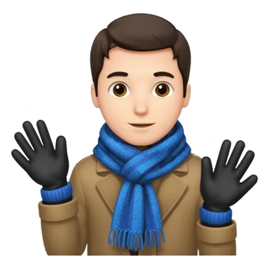 man in winter outfit sticker