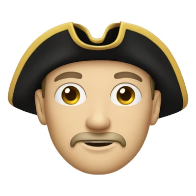 white man pirate with ai eyes sticker