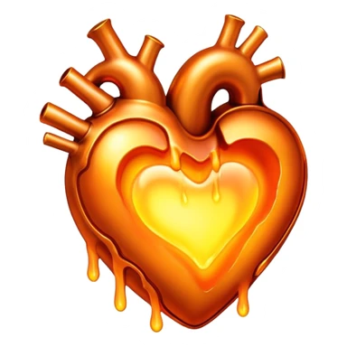 hot melting metal heart sticker
