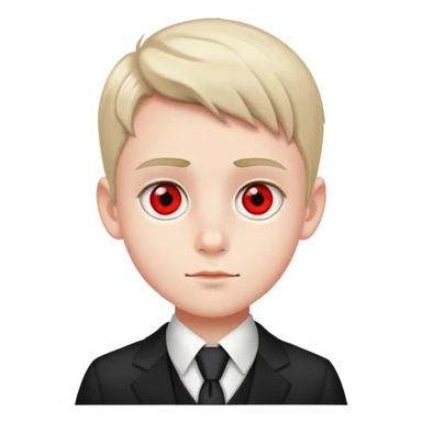 the crowned formal boy red eye sticker