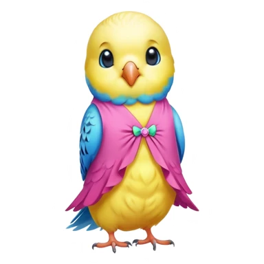 cute budgie in a dress sticker