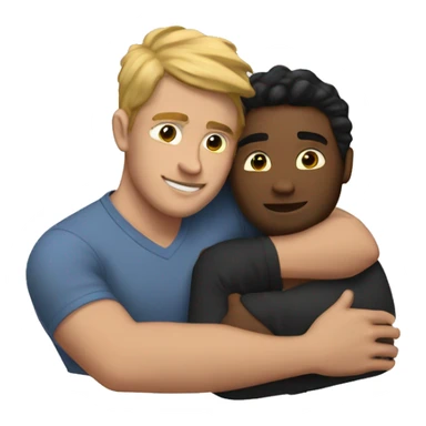 me and my boyfriend hugging on bed sticker