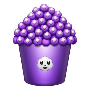 Glitter purple popcorn sticker