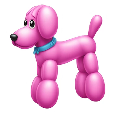 Pink balloon dog sticker