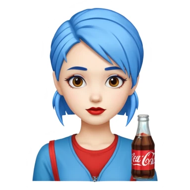 Nuka Cola Girl blue hair sticker