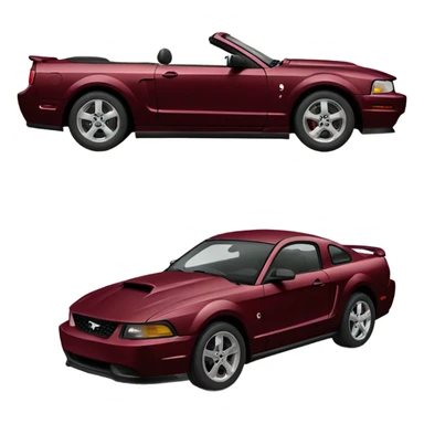 Dark red 2003 mustang  sticker