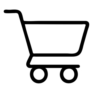 minimalist shopping cart logo, simple icon, clean lines, no background sticker