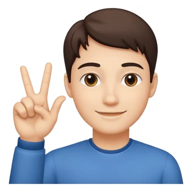 Yvl handsign, with a subtle smile sticker