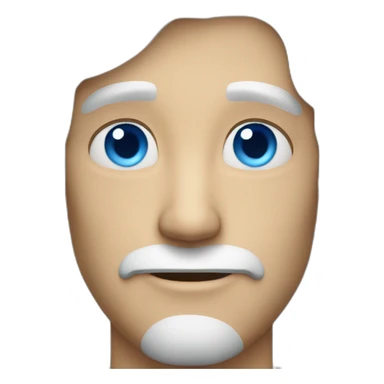 A man with white hair and blue eyes sticker