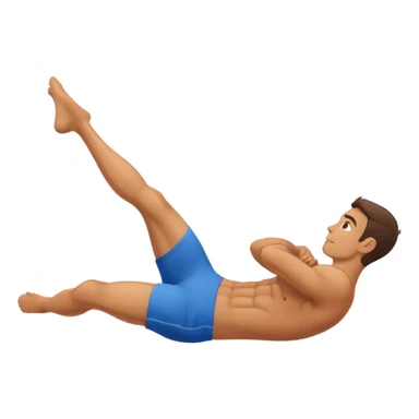 side-view of guy doing decline-crunches sticker